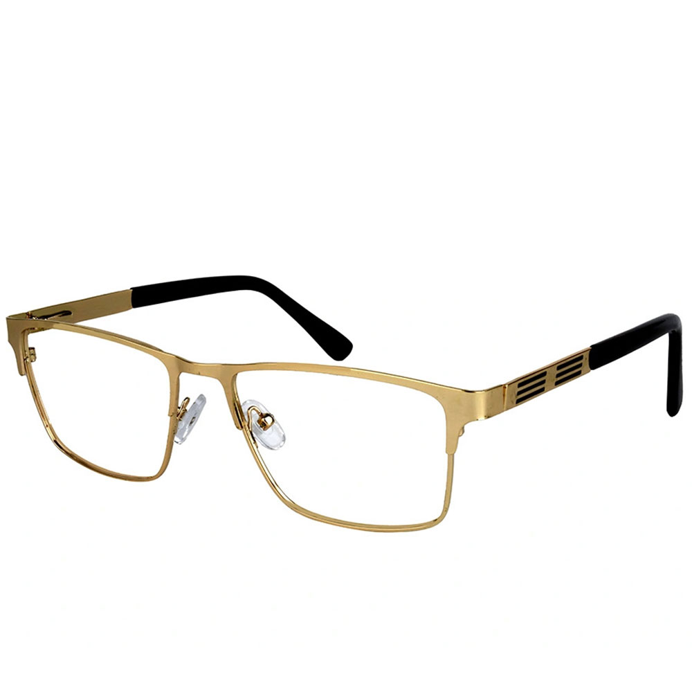 Golden Rectangle Metal Frame Glasses